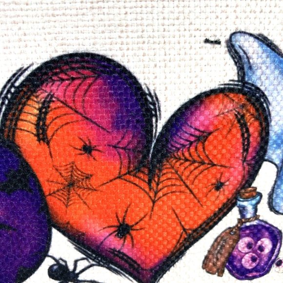 WZMPA Cosmetic Bag Peace Love Boo Halloween Makeup Pencil Case - Picture 3 of 11